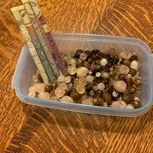 Assortment of beads and light